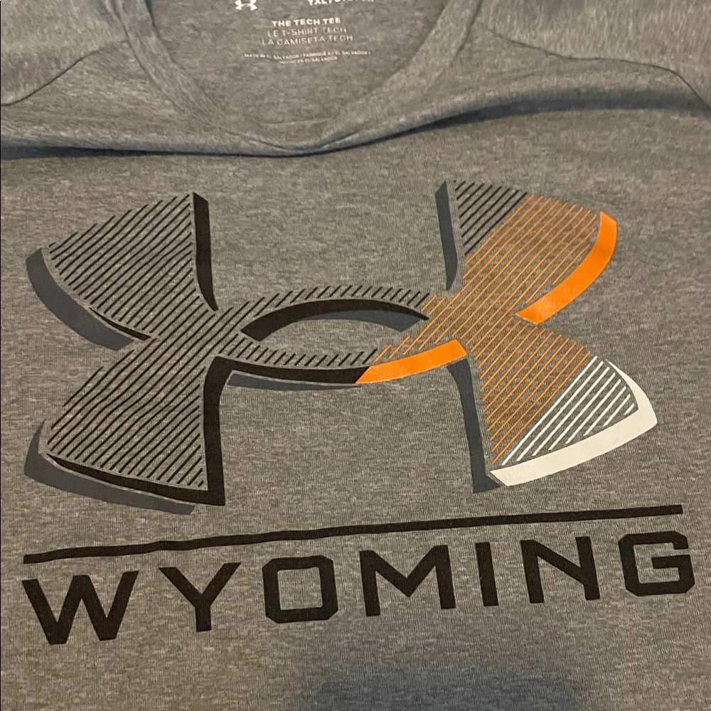 Under Armour Gray and Orange Men's Tee - Picture 4 of 7